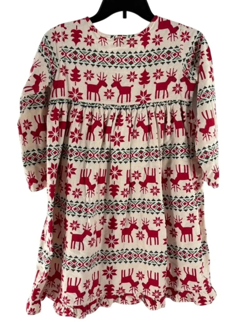 Hanna Andersson Girls 10 Christmas Pajamas Nordic Reindeer Print